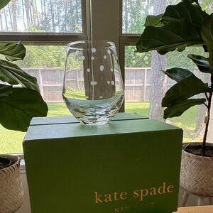 Kate Spade Larabee Dot Stemless Wine Glasses Set of 4 (2 sets available)